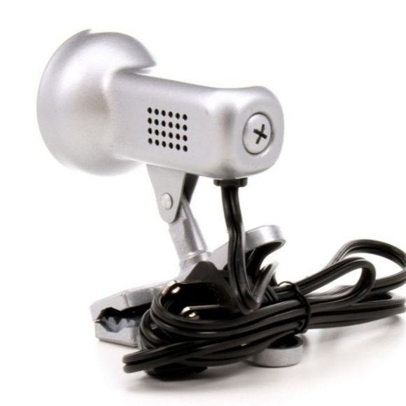 𝅺DESK Lamp Clip On Silver Nickle Matte Finish Incandescent - Picture 3 of 4